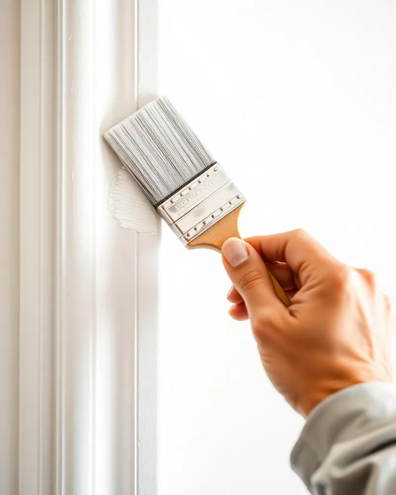 Painter applying a fresh coat of paint